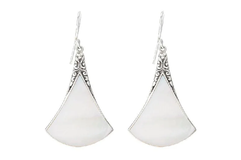 luxury hoop earrings for women -Altitude Earrings- Mother Of Pearl