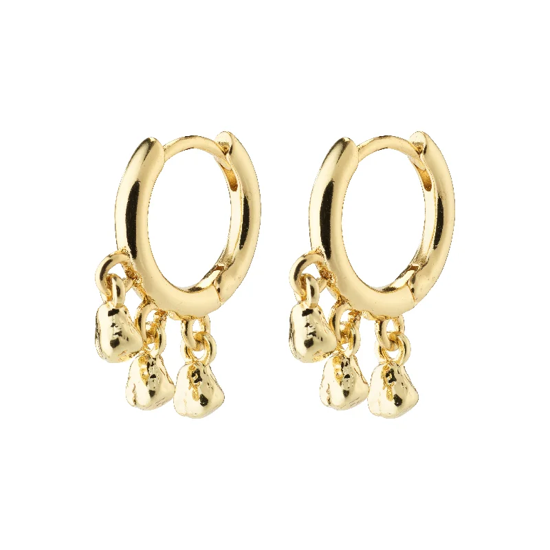 statement crystal earrings for women -HALLIE hoop earrings gold-plated