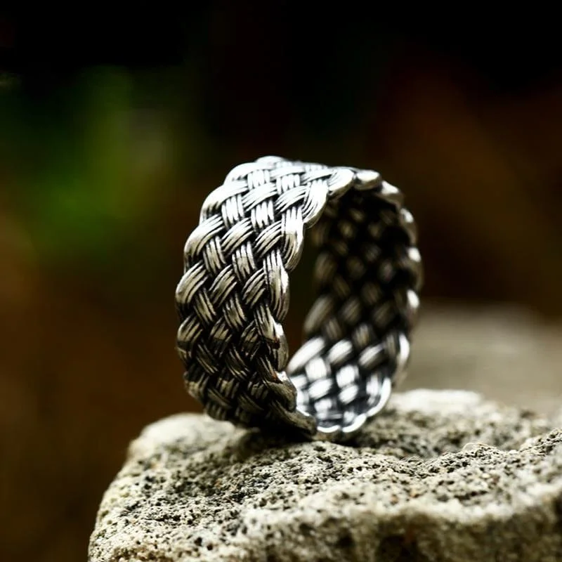 elegant wedding bands for women -Men's Punk Celtic Knot Ring