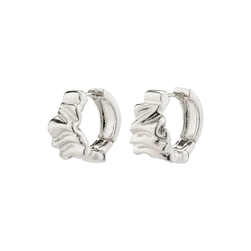 modern earrings for women -WILLPOWER huggie hoop earrings silver-plated