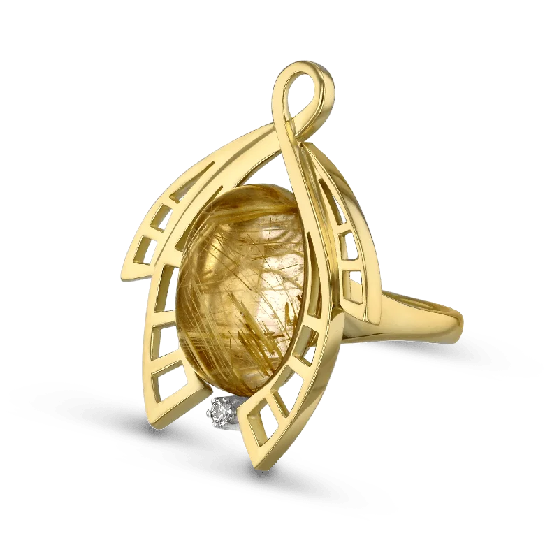 art deco rings for women -Caramel Twist Ring