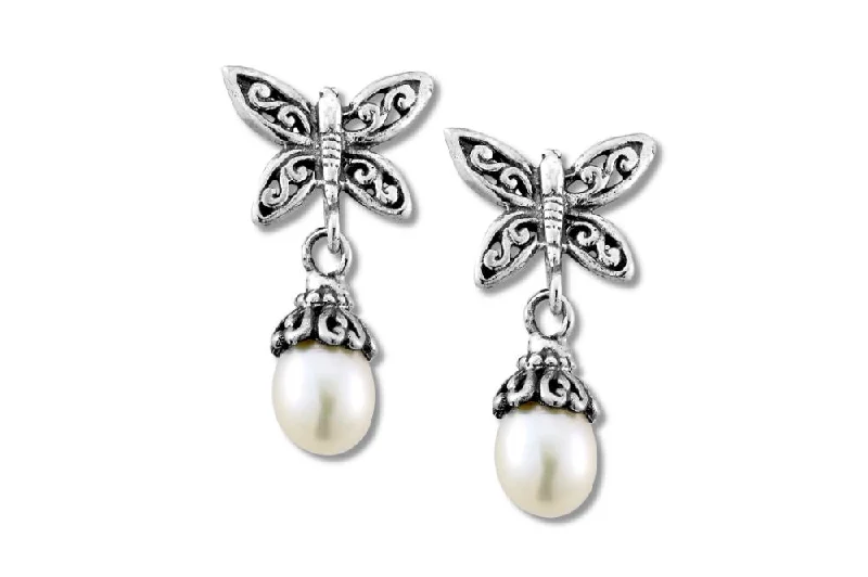 statement hoop earrings for women -Baluran Earrings- Pearl