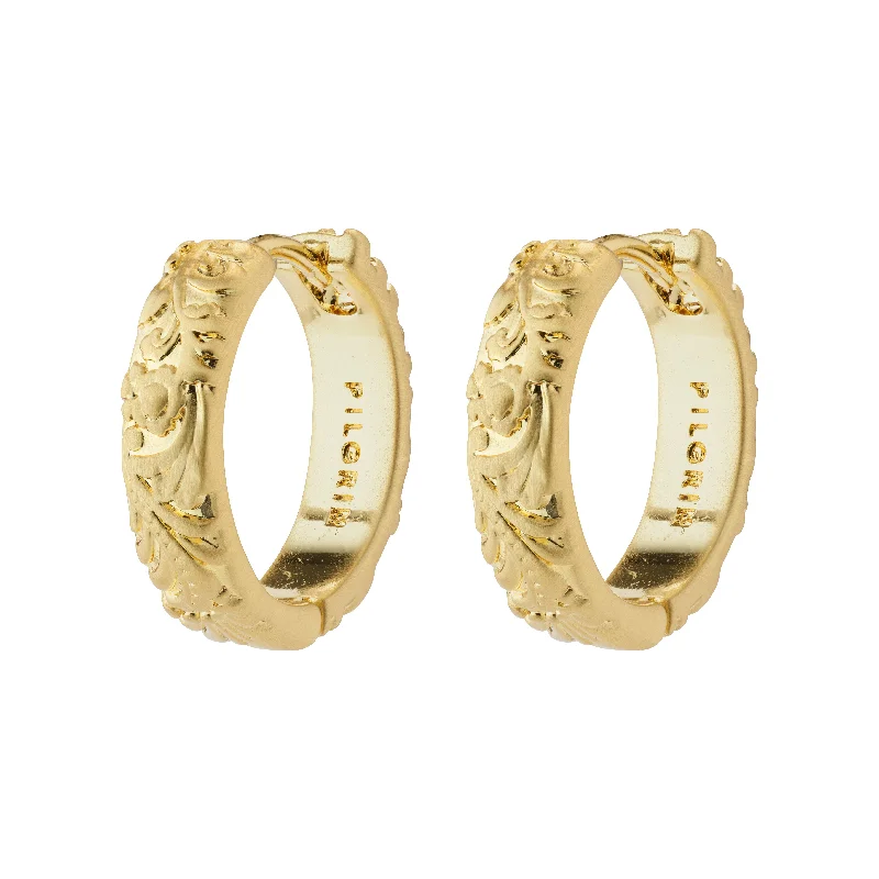 gold hoop earrings for women -ELFRIDA hoop earrings gold-plated