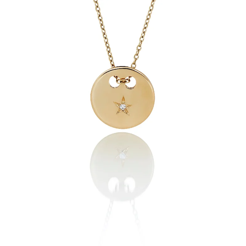 bridesmaid necklaces for women -Sparkling star 14K Gold Necklace