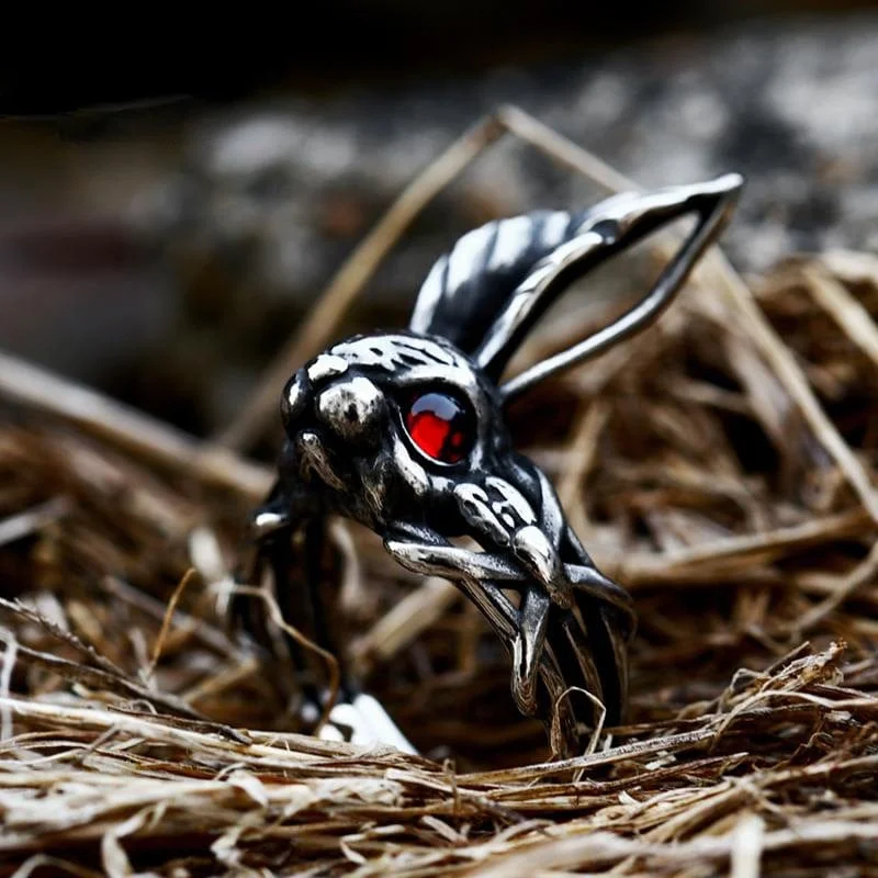 classic diamond rings for women -Men's Punk Rabbit Ring