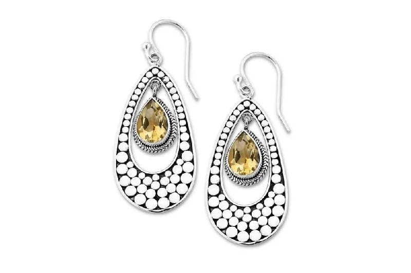 fine gold earrings for women -Ayung Earrings- Citrine