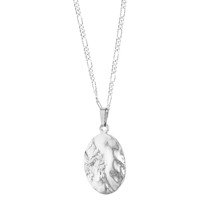 timeless necklaces for women -Impact Cratering Silver Necklace