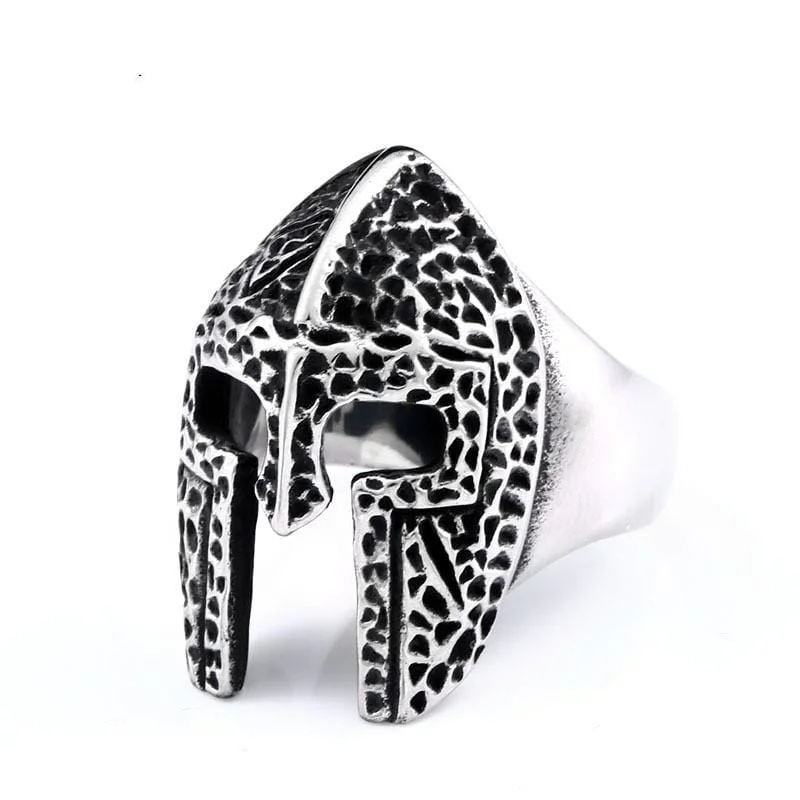 halo rings for women -Men's Punk Skull Mask Ring