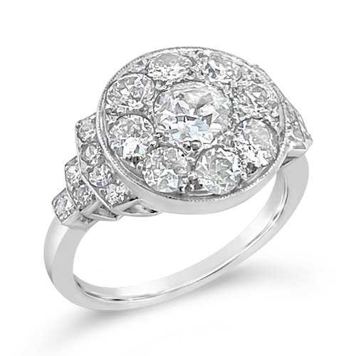 vintage wedding bands for women -Diamond Estate Ring