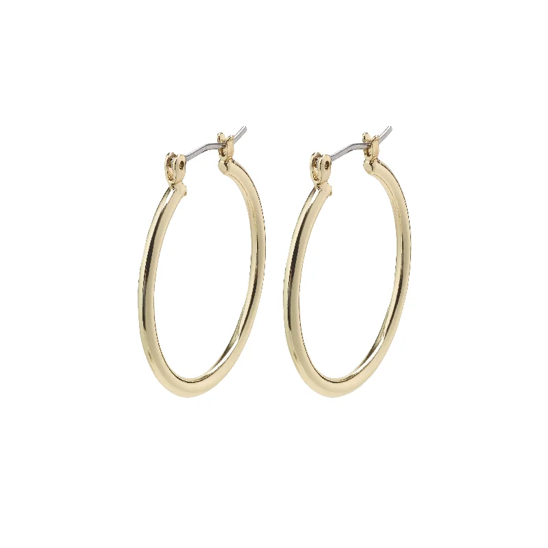 radiant earrings for women -LAYLA medium hoop earrings gold-plated