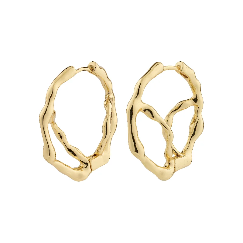 designer earrings for women -DIDO hoop earrings gold-plated