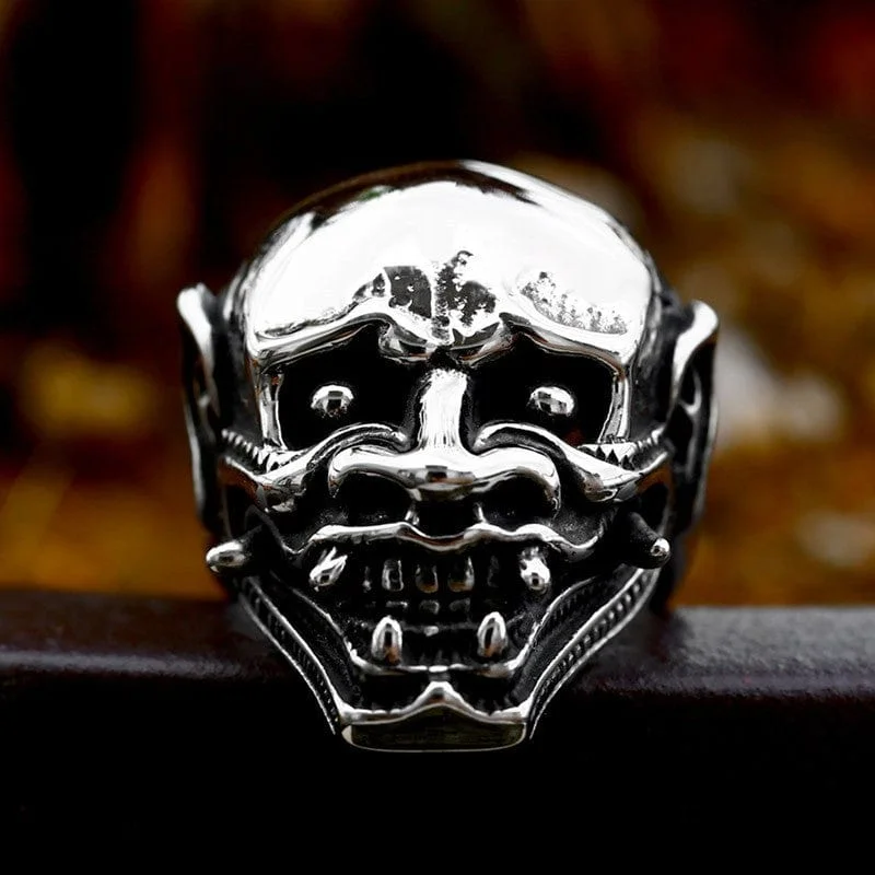 fashion rings for women -Men's Punk Prajna Skull Ring