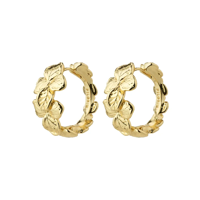 wedding drop earrings for women -ECHO hoop earrings gold-plated