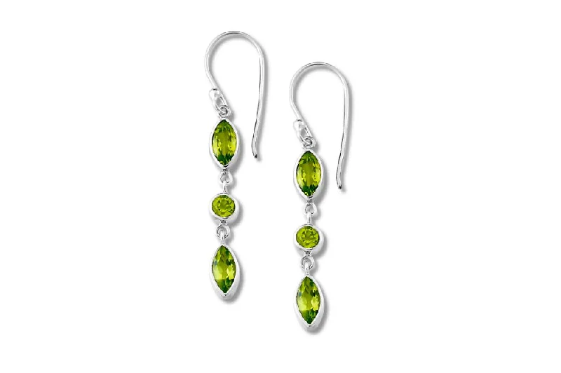 chandelier earrings for women -Mahawu Earrings- Peridot