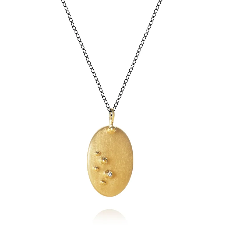 charm necklaces for women -Delphis 18K Gold Necklace w. Diamond