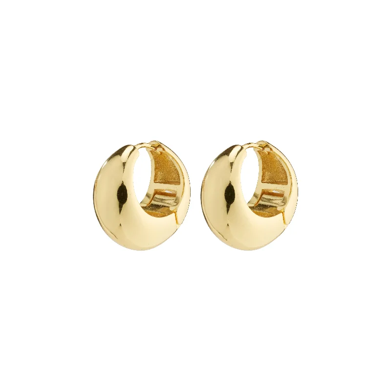 luxury drop earrings for women -IOANNA chunky hoops gold-plated