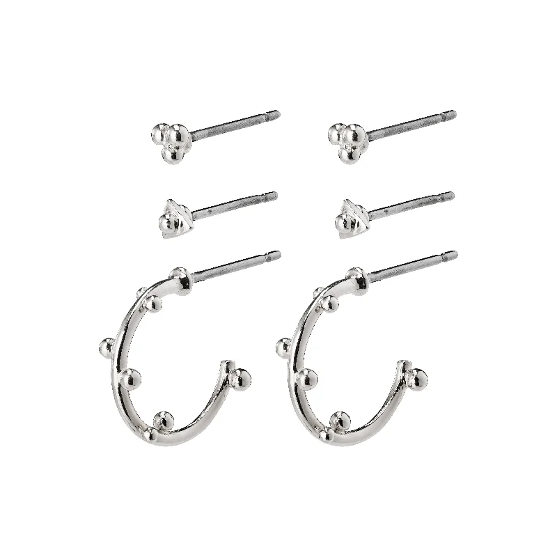 sparkling hoop earrings for women -GRACEFULNESS earrings silver-plated