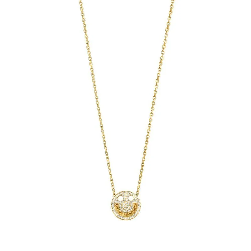 celestial necklaces for women -FRIENDS Happy Diamond Chain 18K Gold Necklace w. Diamond