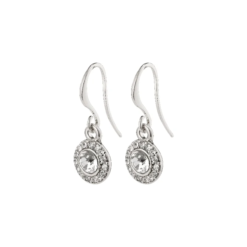 chic gemstone drop earrings -CLEMENTINE crystal earrings silver-plated