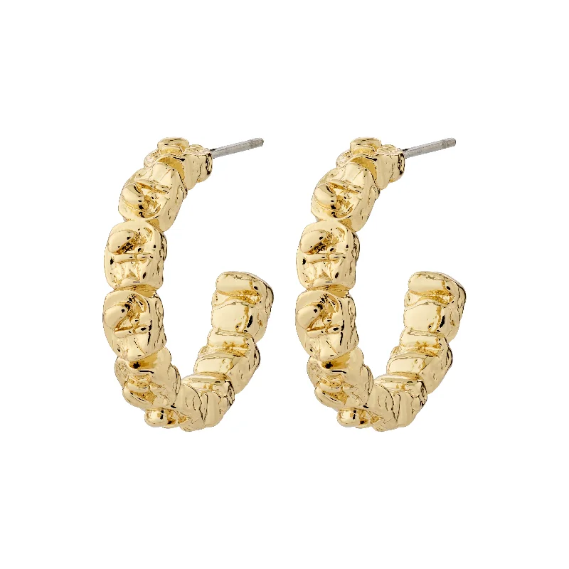 heart-shaped earrings for women -SCOTTIE hoop earrings gold-plated