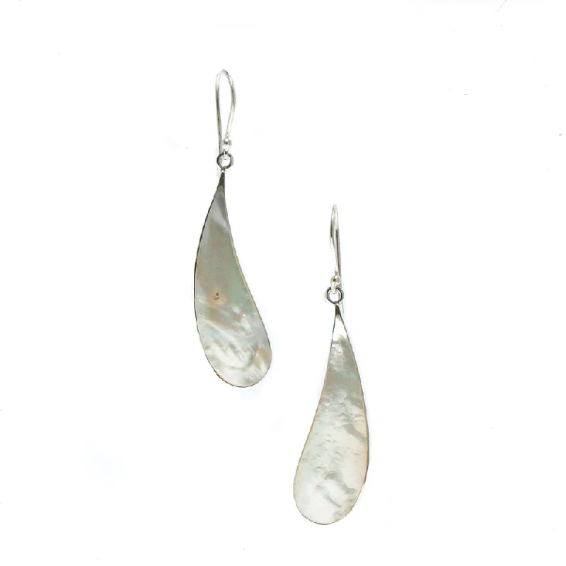 luxury hoop earrings for women -Slice of Heaven Mother of Pearl Earrings