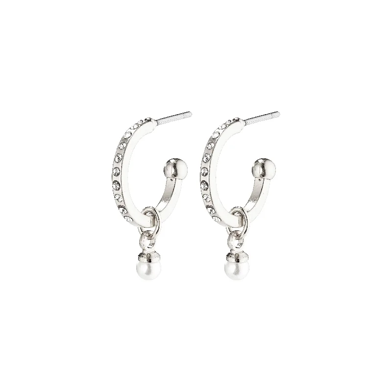 long drop earrings for women -LACEY crystal earrings silver-plated