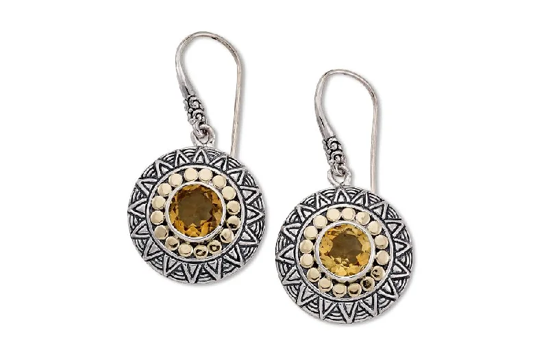 designer earrings for women -Tribe Earrings- Citrine