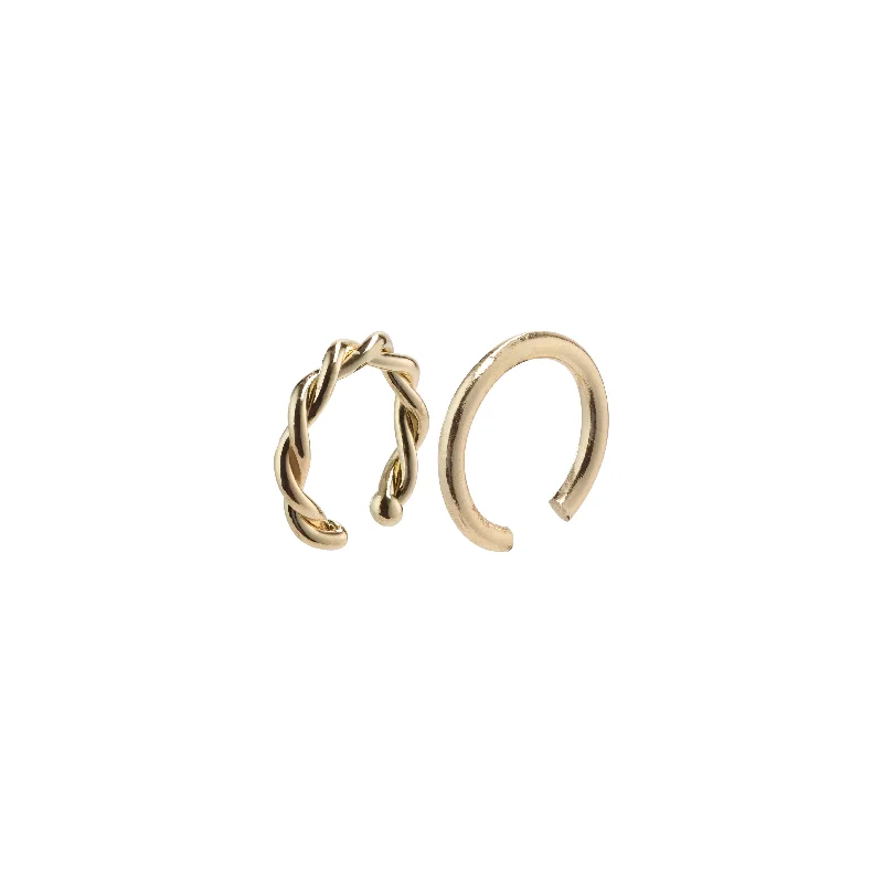 bridal earrings for women -MARINA cuff earrings gold-plated