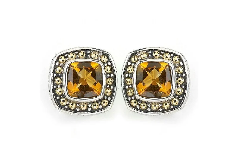 simple stud earrings for women -Zion Earrings- Citrine