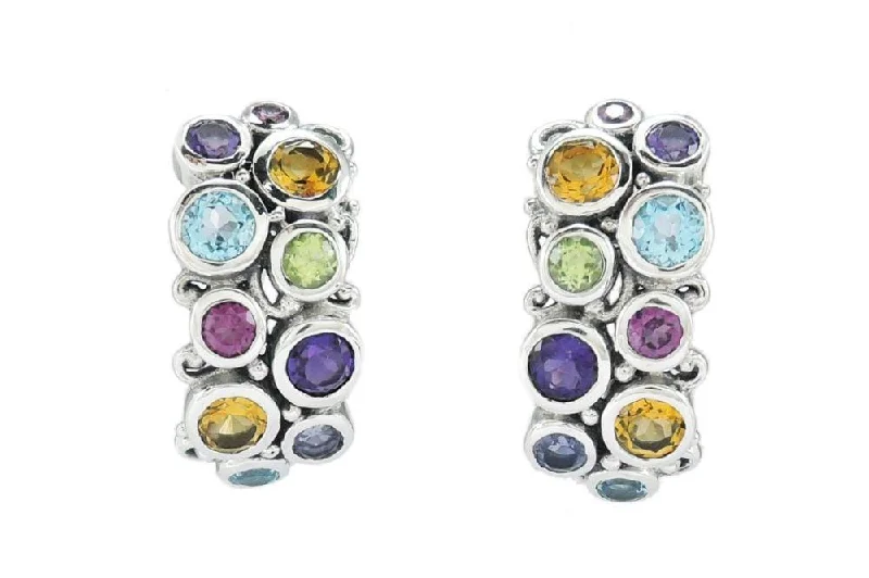 bold statement earrings for women -Sari Earrings- Multi