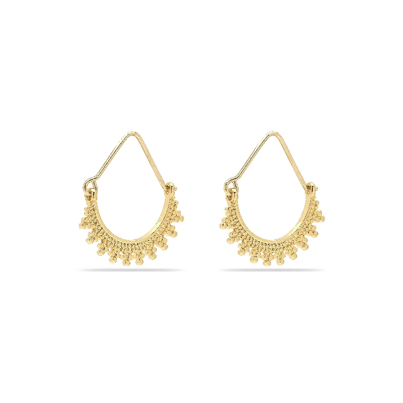 modern earrings for women -KIKU half hoop earrings gold-plated