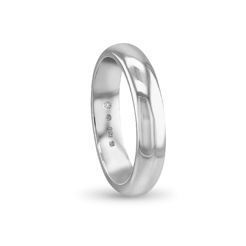 custom promise wedding rings -The CB Ladies Court Shaped Wedding Ring