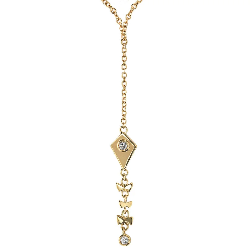 heirloom necklaces for women -Kite 18K Gold Necklace w. Diamonds