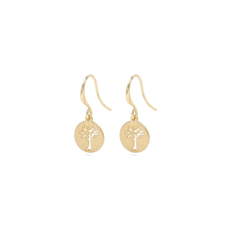 bridal drop earrings for women -ELIN coin earrings gold-plated