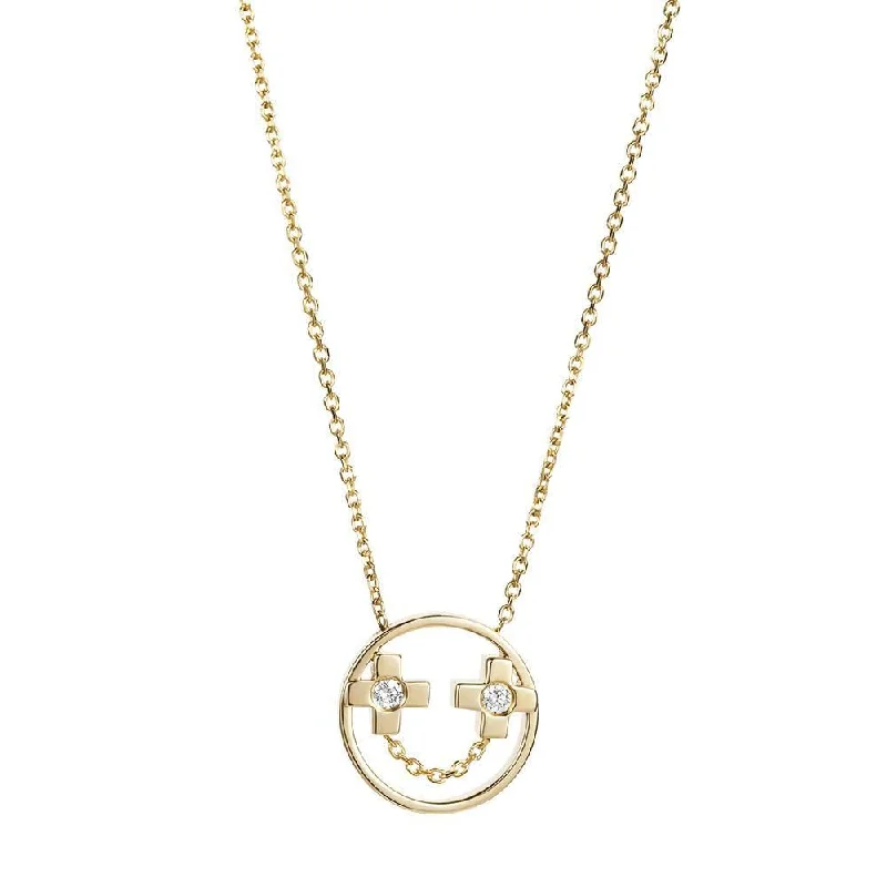 heart-shaped necklaces for women -PETIT Rae 14K Gold Necklace w. Diamond