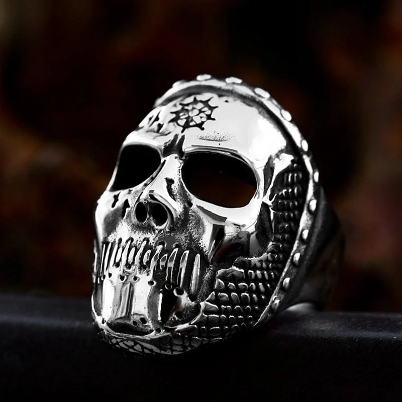 solitaire rings for women -Men's Punk Skull Ring