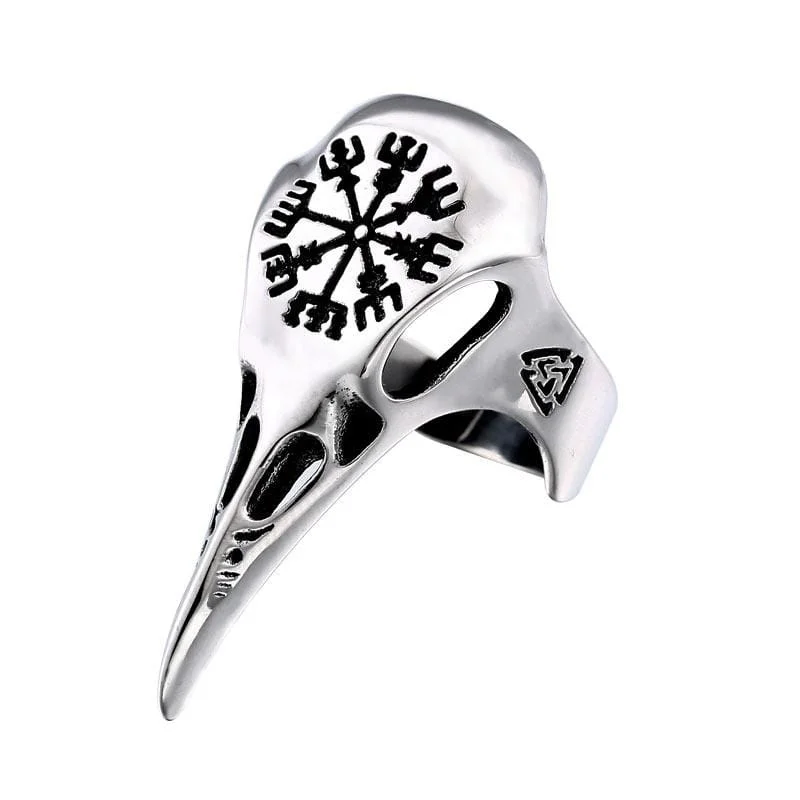 bold rings for women -Men's Punk Bird's Head Ring