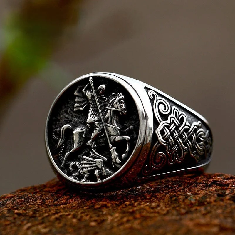 infinity wedding bands for women -Men's Punk Knight Ring