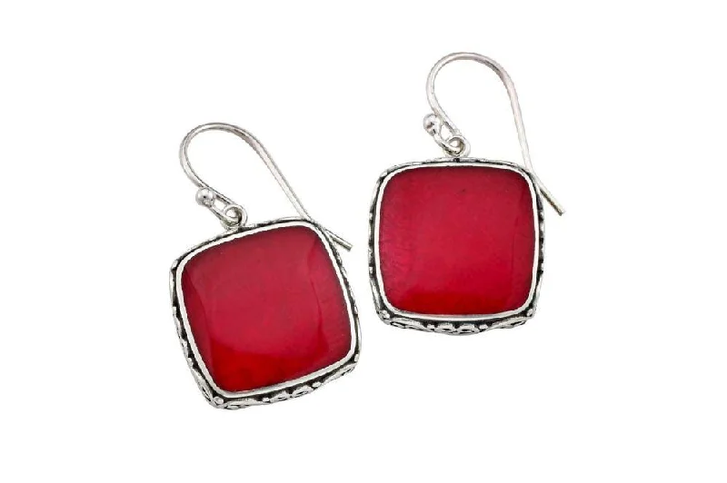 custom crystal earrings for women -Ventana Earrings- Coral