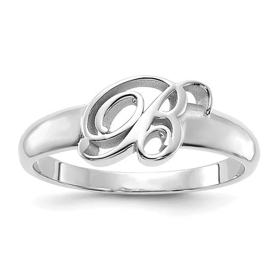 stunning necklaces for women -Sterling Silver or Solid Gold Casted Men's Initial Ring