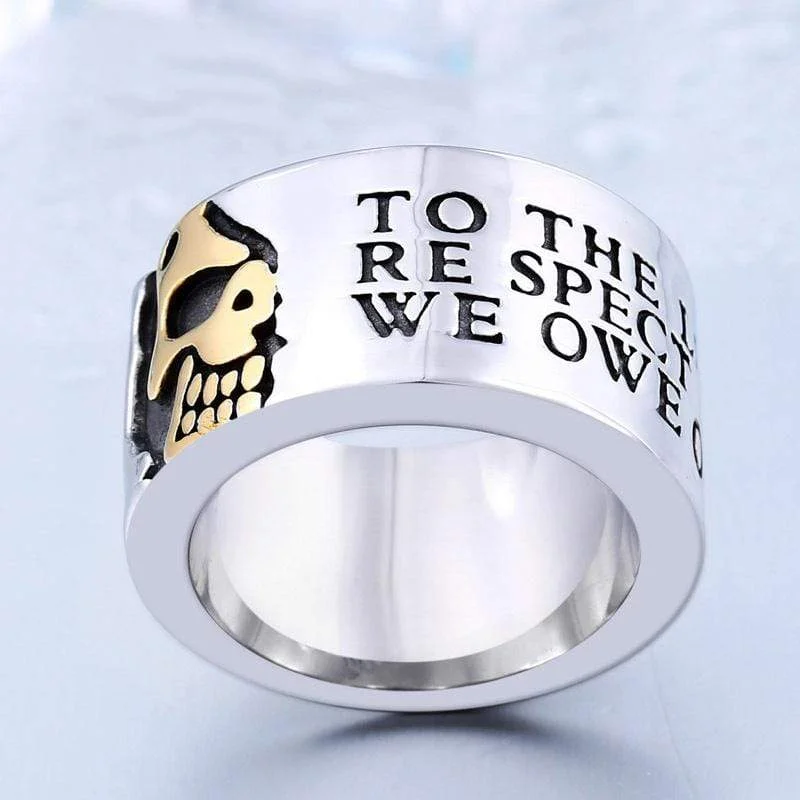 rose gold wedding rings for women -Men's Punk Skull Rings