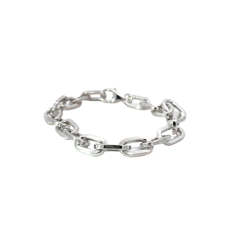 engraved silver bracelets for women -Sterling Silver Heavy Paperclip Bracelet