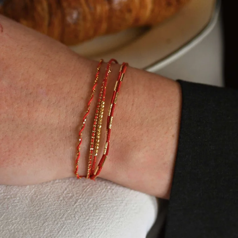 geometric bracelets for women -Ballet Bracelet - Solid Gold