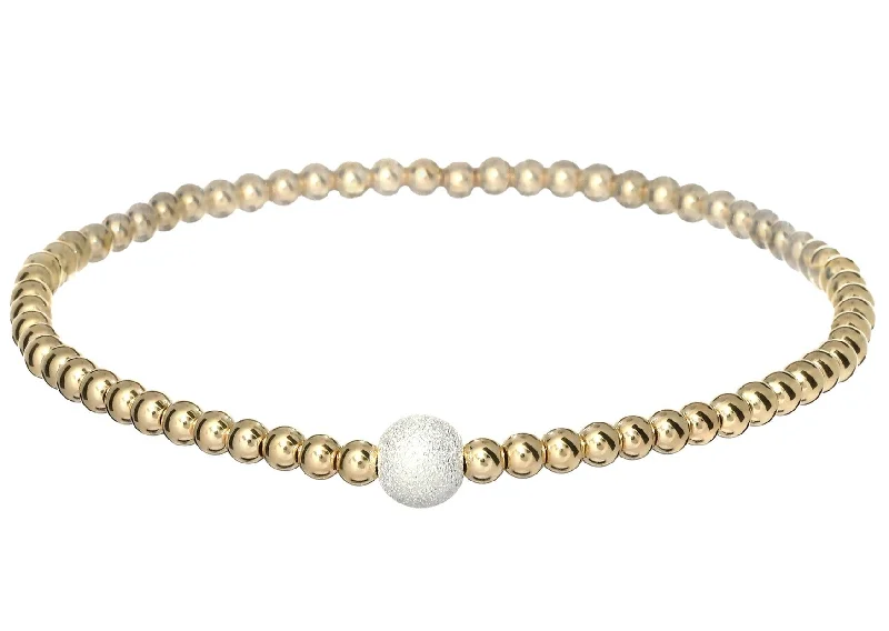 classic gold bracelets for women -"MARIAH" 14k gold-filled beaded bracelet