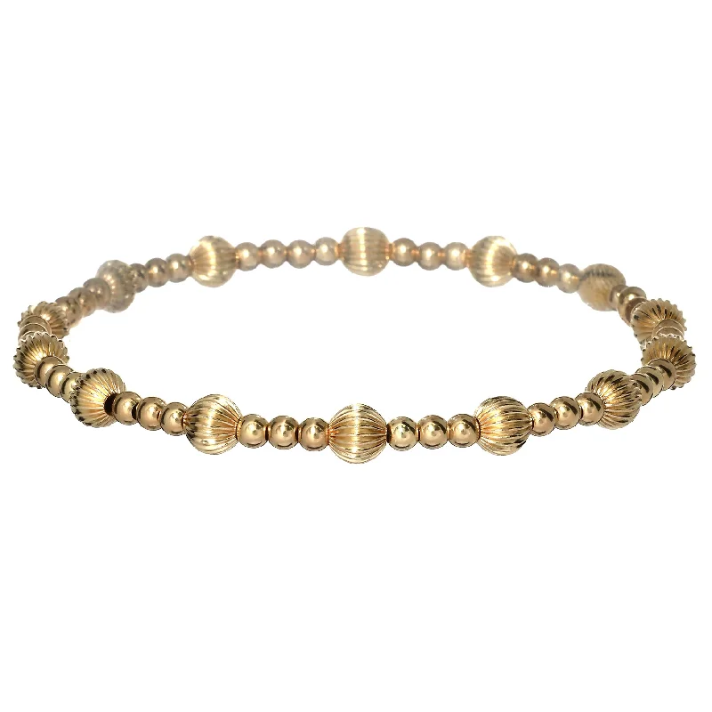 romantic bangles for women -Stretchy Anti-tarnish Gold Filled LONDON Stackable Bracelet