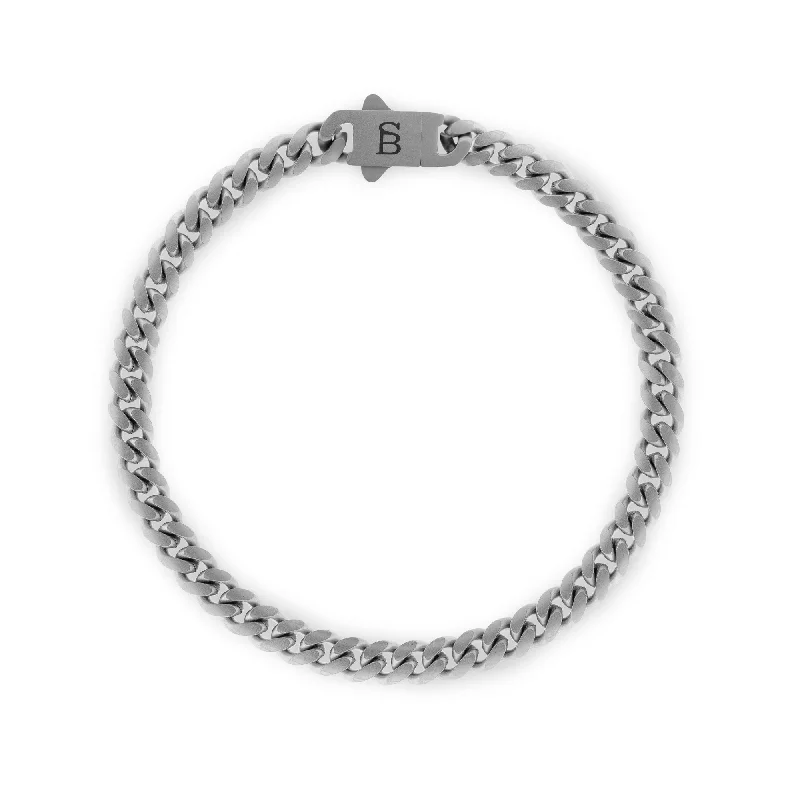 leather bracelets for women -Svelte Stephen 5mm Chain Bracelet Silver