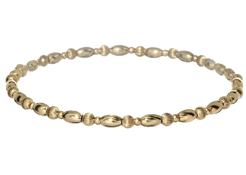 adjustable bracelets for women -"NOA OVAL" 14k gold-filled beaded bracelet