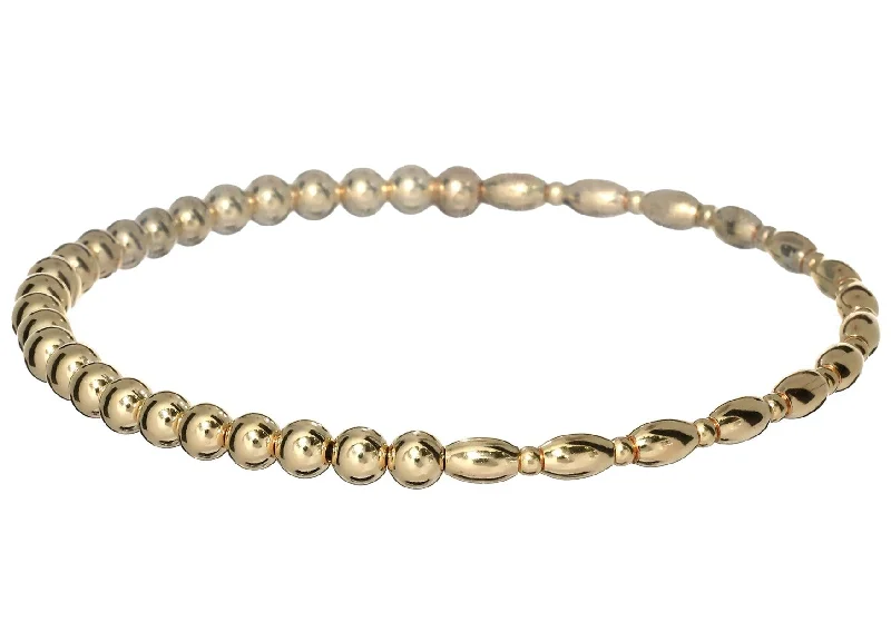 friendship bracelets for women -"SHERI" 14k gold-filled beaded bracelet