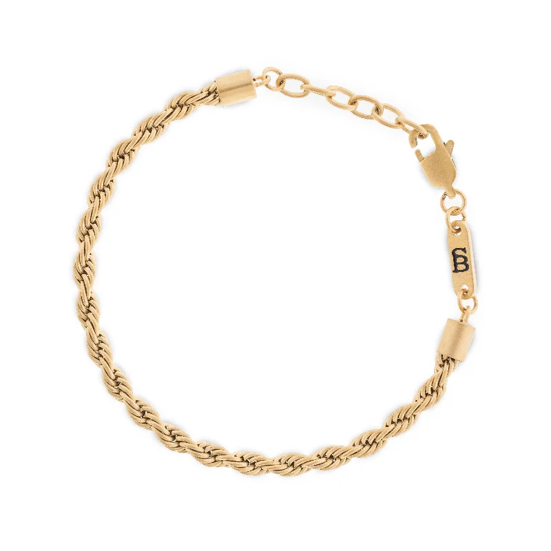 zodiac bracelets for women -Helix 4mm Chain Bracelet 18K Gold