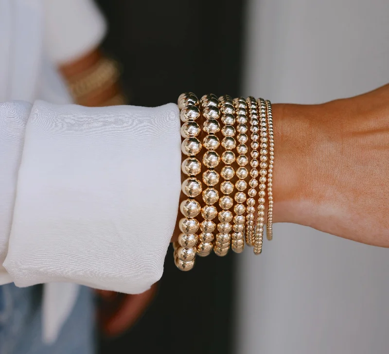 cuff bangles set for women -"CLASSIC" 14K Gold Filled Ball Beaded Bracelet